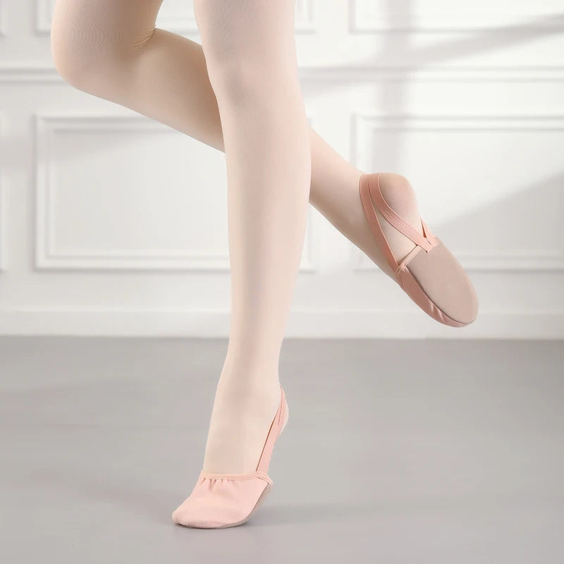 Girls Rhythmic Gymnastics Shoes Women Ballet Dance Shoes Half-palm Shoes Belly Dance Shoes Women's Children's Suede Half Shoes