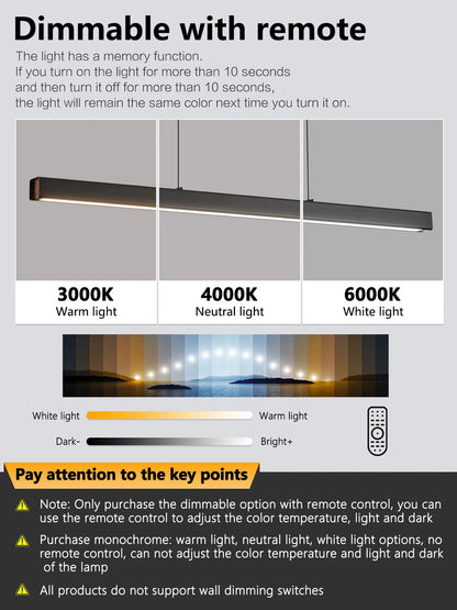 Dining room chandelier Nordic modern lamp dining table bar lamp restaurant lights kitchen lights office company led strip lamps