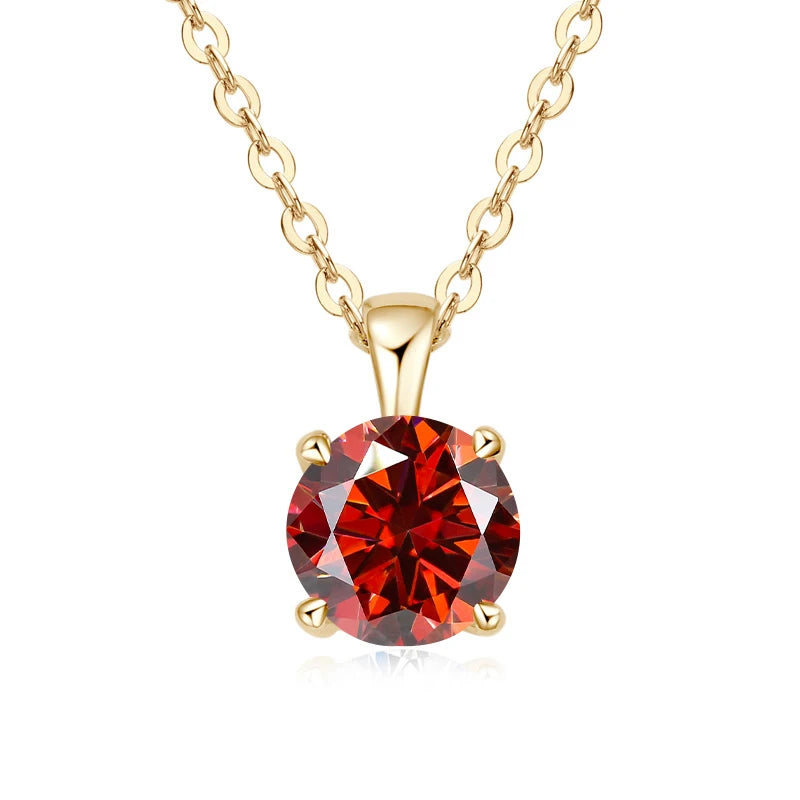 1.0 Carat Moissanite Pendants for Women Classic Wedding Necklace Original S925 Sterling Silver Jewelry