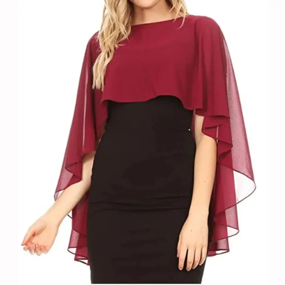 New Fashion Soft Wedding Capes Long Solid Color Chiffon Shrug Sunscreen Wraps Womens Ladies