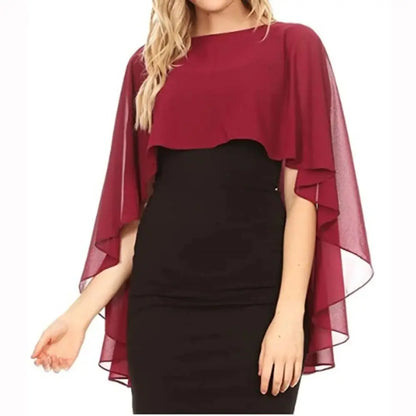 New Fashion Soft Wedding Capes Long Solid Color Chiffon Shrug Sunscreen Wraps Womens Ladies