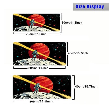 Space Astronaut DJ Mouse Pad Large Computer Office Game Table Mat Rubber Anti-slip Stitched Keyboard Mats 90x40 XXL Desk Pads