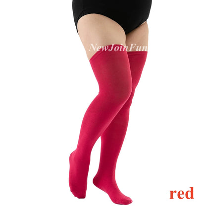 Oversize Thigh High Black White Striped Over Knee Long Socks Autumn Winter Thick Stockings Leg Warmers for Woman Plus Size 3XXXL