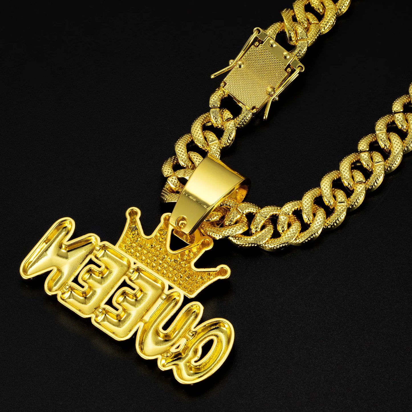 Cuban Dog Chain, Alloy Pet Dog Collar, Gold Necklace for Small to Large Dogs CEO BOSS Luxury Pendant Jewelry Accessory 2026 NEW