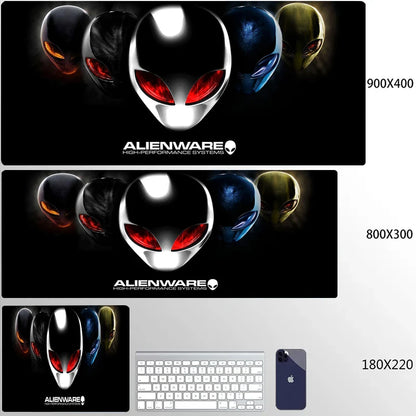 XXL Mouse Pad Computer Custom Desktop Mouse Pads Alienware LOGO Mousepad Natural Rubber Lauge Mouse Mat Anti-slip Soft Carpe