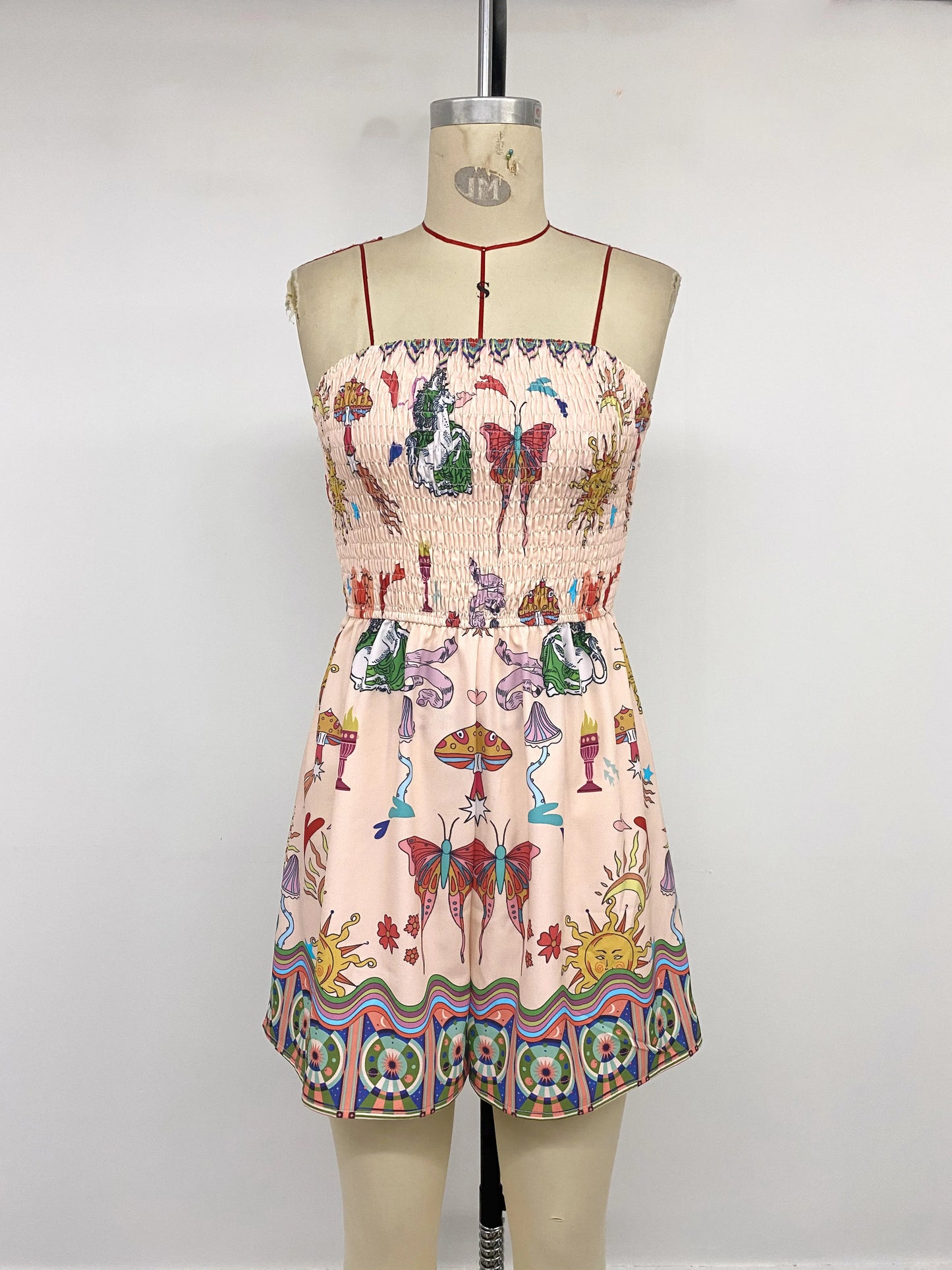 2026 Summer Sleeveless V-Neck Short Pants, Style Flower-embroidered One-shoulder Wrap Top and Bottom Set