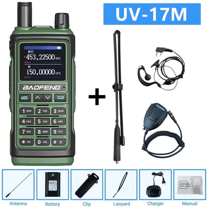 Baofeng 10W Ham Radio Uv-17R Long Range Walkie Talkie 999Ch Wireless Copy Air Band Type-C Emergency Tool For Enthusiasts