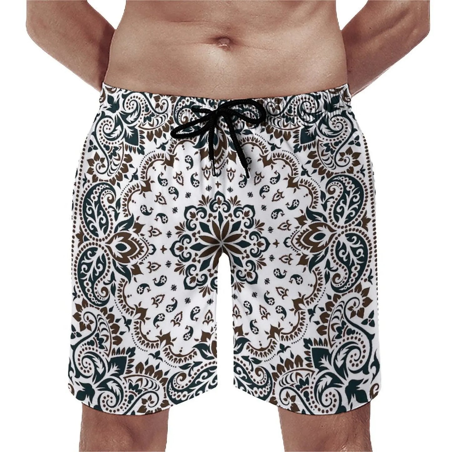 Customizable Bandana Beach Couple Swimsuits Men Casual Beach Pants Women Bikinis Brand New Design