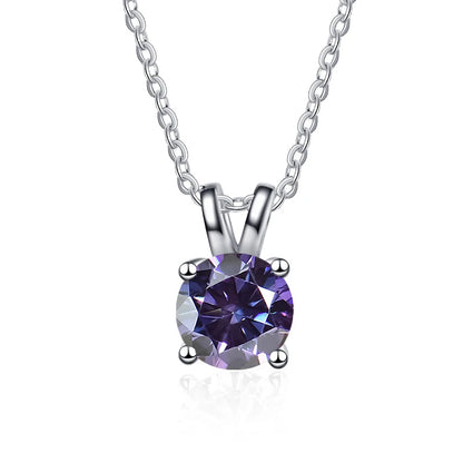 JoyceJelly 1ct 2ct Moissanite Pendant Necklace For Women Top Quality 925 Sterling Silver Wedding Party Bridal Fine Jewelry Gift