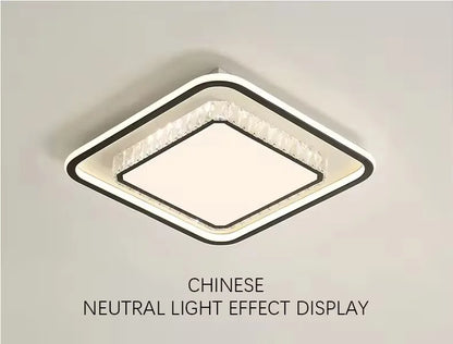 Luxury Living Room Lights Lustre Home Decoration LED Ceiling Lamp Modern Square Acrylic Gold Hall Bedroom Dining Room Fixtures