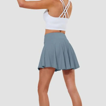 Pleated Tennis Skirts Tummy Control with Shorts Pockets Golf Skorts Moisture Wickin Crossover Style Athletic Skirts Women