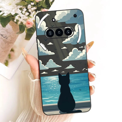 Casing For Nothing Phone (3a) A059 Cover For Nothing Phone 3a Case Silicone Cute Cat Fashion Butterfly Funny Painted