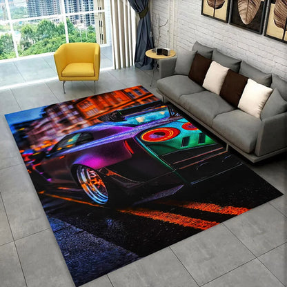 GTR Racing Car N-Nissan Logo 3D Carpet Rug for Home Living Room Bedroom Sofa Motorcycle Doormat Decor,kid  Area Rug Floor Mat