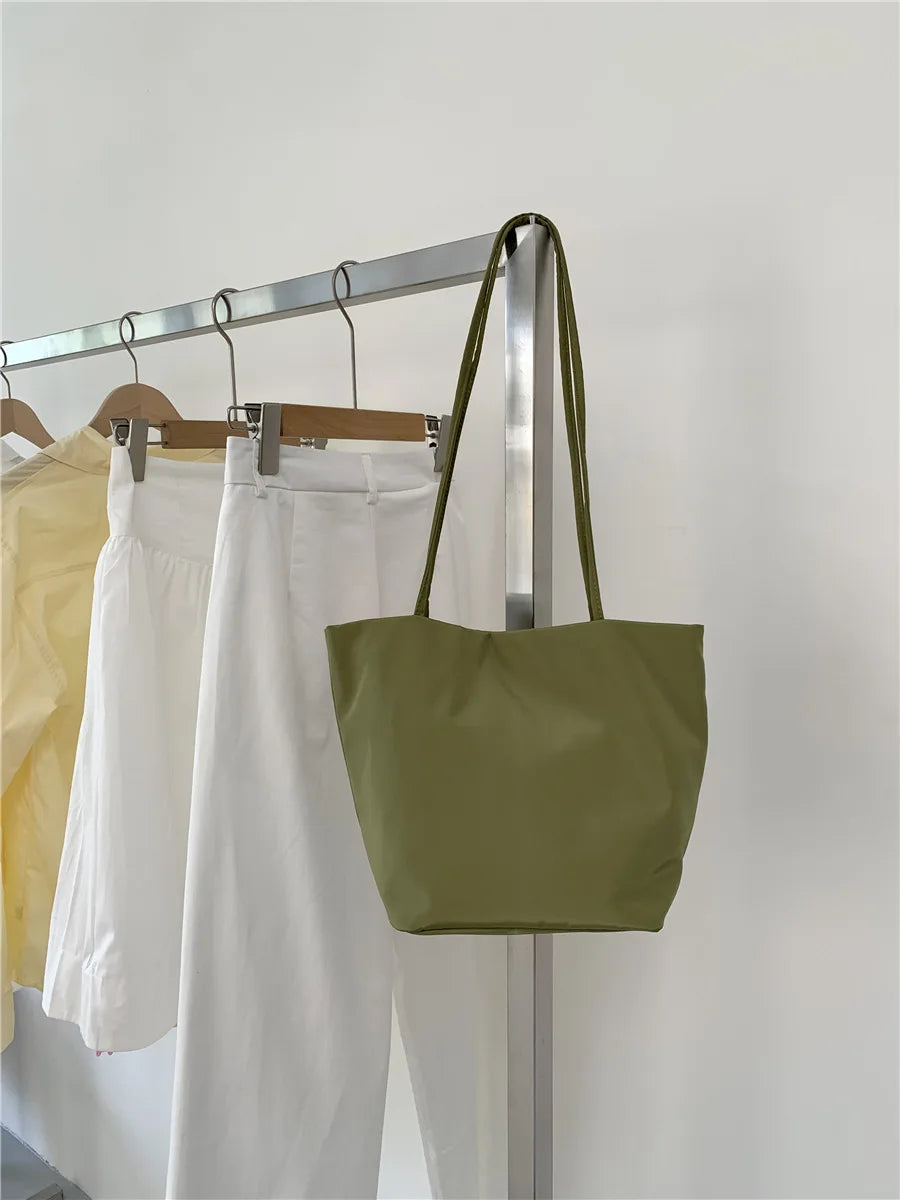 Casual Nylon Bucket Bags for Women Shoulder Bag Fashion Soft Women Bag NEW Tote Purses and Handbags Female Shopper Commuter Bags
