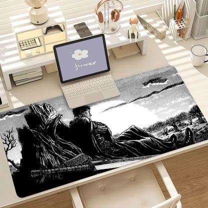 Retro Classic Comics B-berserk Mouse Pad Anti Slip Rubber Edge Locked Thickened Laptop Gaming Desk Mat