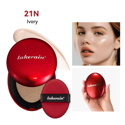 Dewy Glow Cream Cushion Foundation Hydrating 24H Long Lasting Moisturizer Natural Light Coverage Radiant Skin Finish Daily Portable Face Makeup Cosmetic