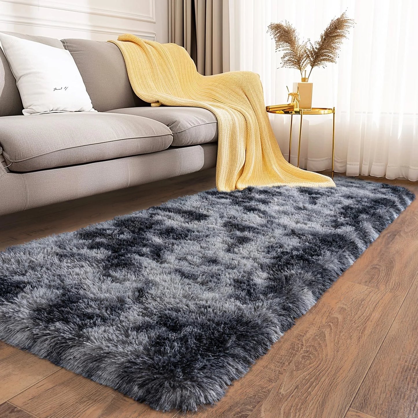 VIKAMA Ultra-Soft Running Rug Bedroom & Hallway Anti-Slip Mat Fluffy Plush Bedside Dormitory Carpet Home Decor