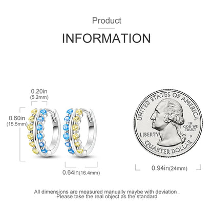 925 Sterling Silver Original Hoop Earring For Woman Luxury  Pendientes Wedding Jewelry Gift