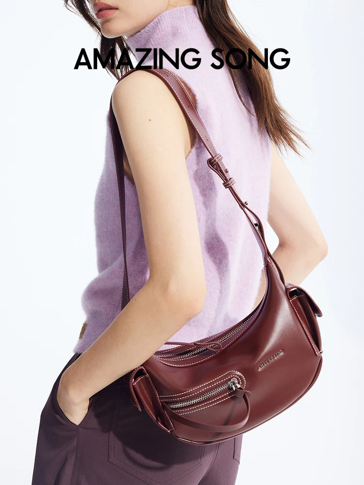Amazing Song Liqueur Crescent Bag Small Upgraded Large Autumn Style Crossbody Women's Bag Trendy Portable