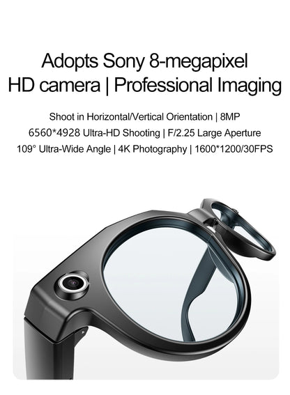 2026 New AI Smart Glasses 8MP Camera 1080P Video Shooting Real-time Translation SI BT Call Music Play Voice Recording Sunglasses