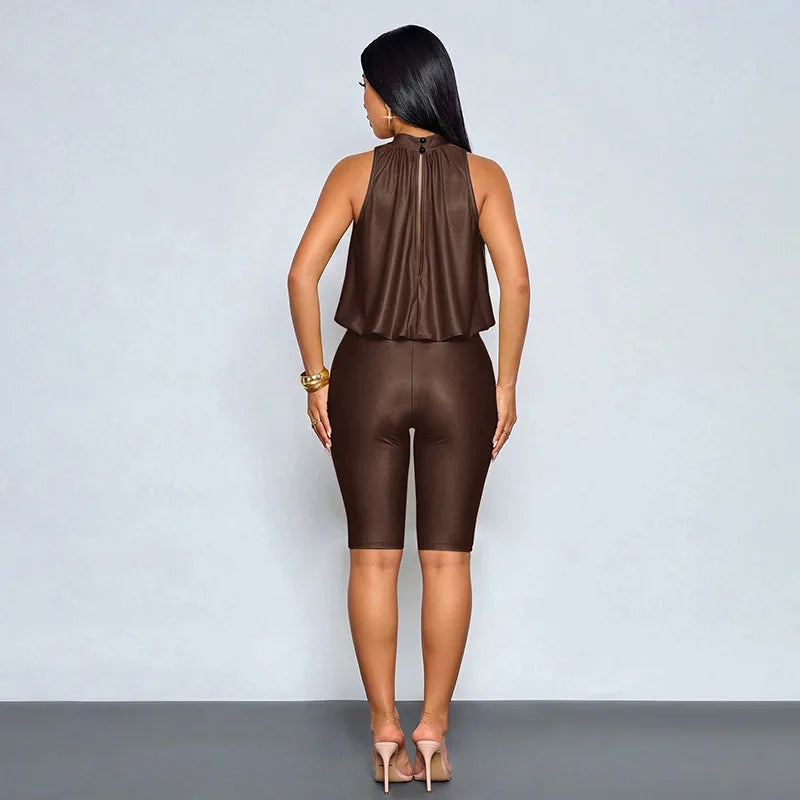 Sexy Halter Jumpsuits 2026 Summer Fashion Clothes Women One Piece Elegant Luxury Bodycon Club Party Playsuit Jumpsuits