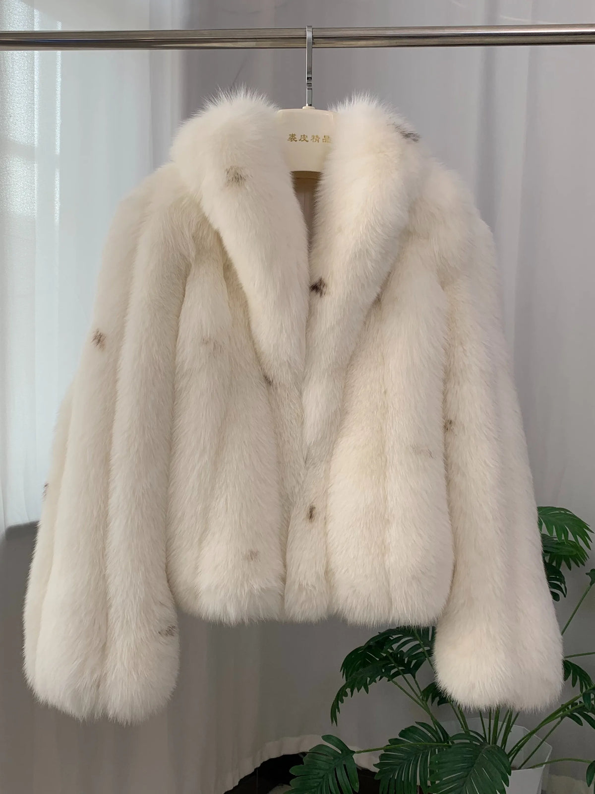 Winter Jacket Women Luxury Natural Fur Coat Real Fox Fur Coat Warm Luxury Crop Jacket Big Collar