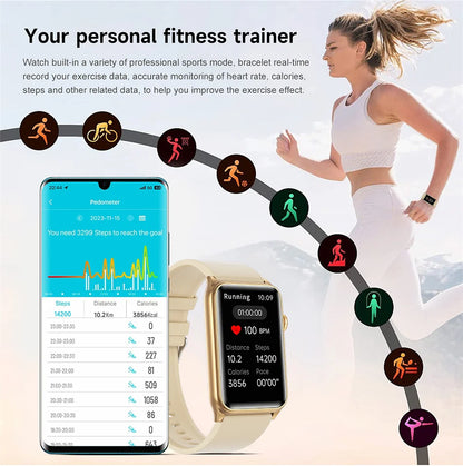 2025 New AI Health Manager Smart Watch Men Blood Pressure Blood Oxygen Sports Bluetooth Call Waterproof Health SmartWatch