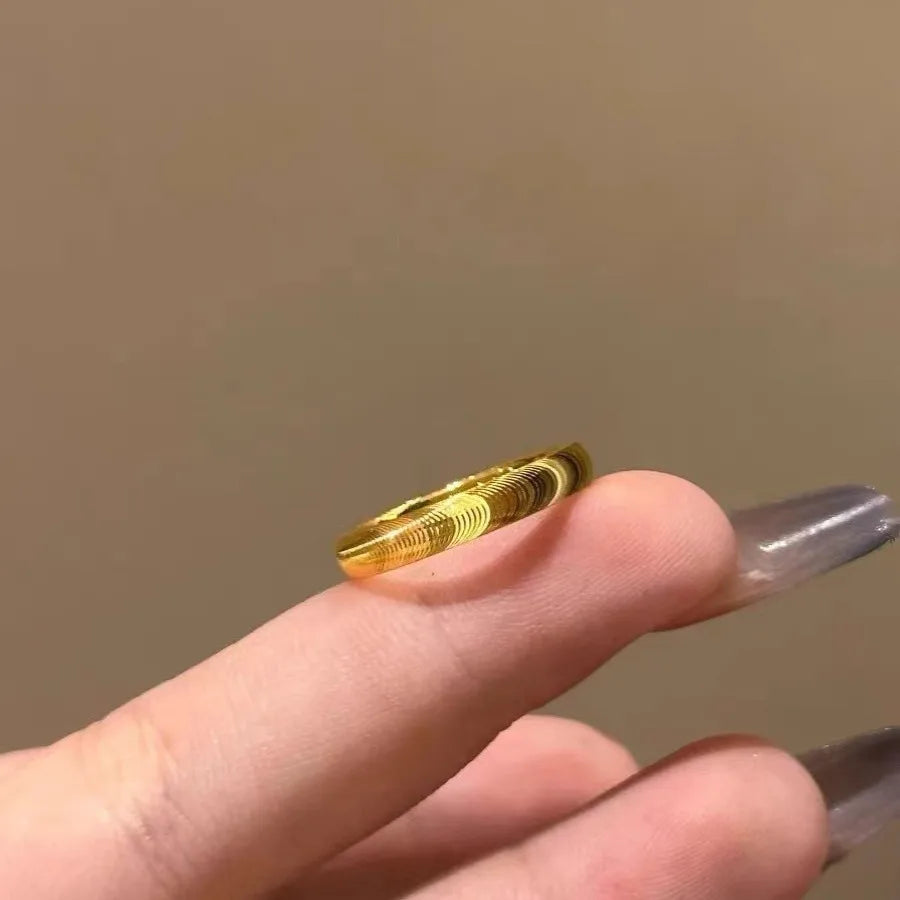 Real 18k Golden Cat Eye Stone Gold Ring for Woman 18K No Demolding Fine Jewelry Luxury High-quality