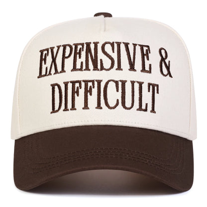 Unisex EXPENSIVE DIFFICULT Letter Embroidery Baseball Caps Spring Autumn Outdoor Adjustable Casual Hats Sunscreen Hat Sports Cap