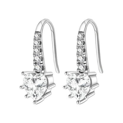 925 Sterling Silver Star Moon Heart Shape Earrings Jewelry Versatile Hoop Earrings For Women Jewelry Fine Birthday Party Gifts