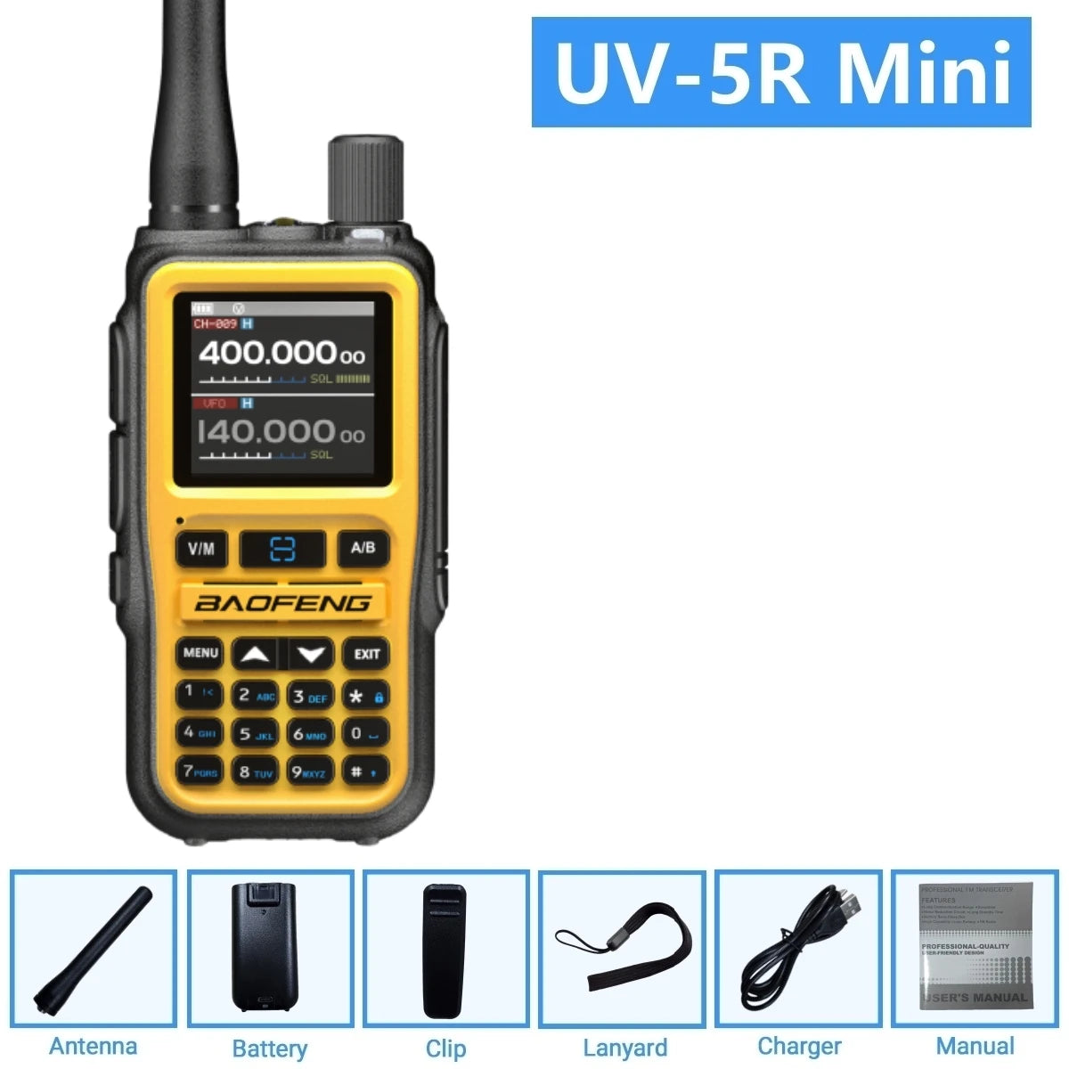 BAOFENG UV-5R Mini Air Band Receive VHF UHF Dual Band Transmit & Receive FM Amateur Ham VOX Walkie Talkie UV-5RMINI