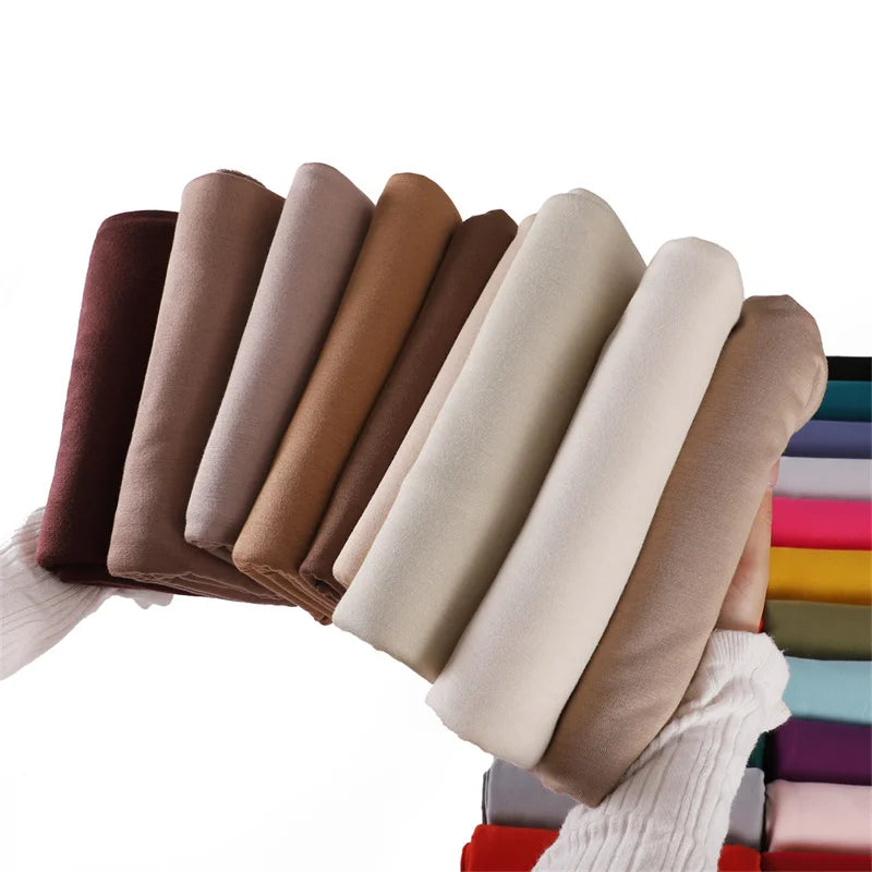80*180cm Big Size Modal Rayon Cotton Jersey Hijab Scarf Ramadan Long Muslim Shawl Plain Soft Turban Wraps Women Headband