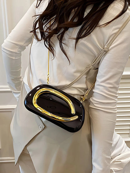 Fashion Elegant Metal Closure Box Shaped Crossbody Bags Women Evening Bags Wedding Mini Ladies Wallet Party Cute Purse ClutchBag