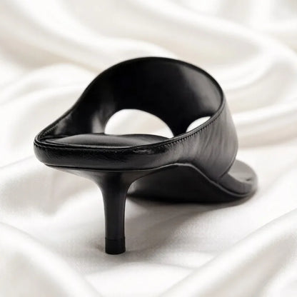 Fashion Brand High Heels Slippers Women Square Toe Concise Casual Beach Sandals Female Summer Elegant Flip Flops Ladies Slides