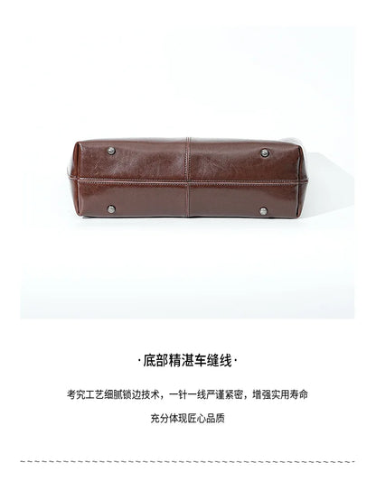 Luxury Women Leather Tote Bag Top Layer Cowhide Large Capacity Fashionable Handbag Brand Designer Shoulder Bag 2025 New Handbag