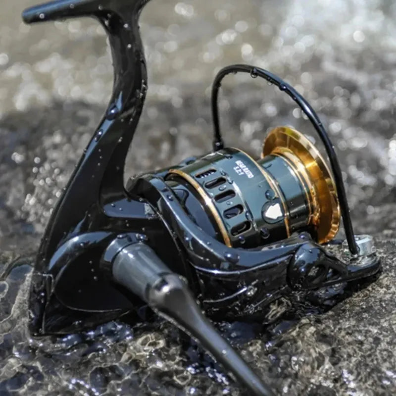 OKUMA HE1000-7000 Fishing Reel Metal Ball Grip Spinning Reel 5.2:1 Metal Reel Cup 12KG Max Drag