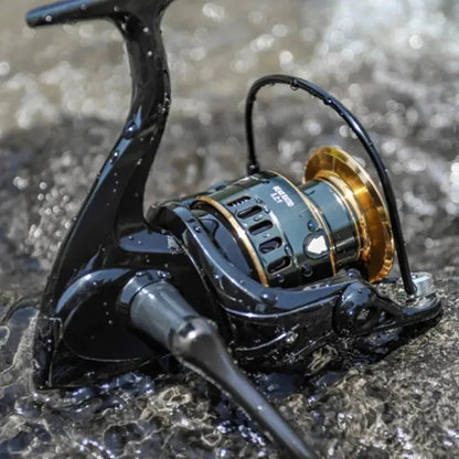 OKUMA HE1000-7000 Fishing Reel Metal Ball Grip Spinning Reel 5.2:1 Metal Reel Cup 12KG Max Drag