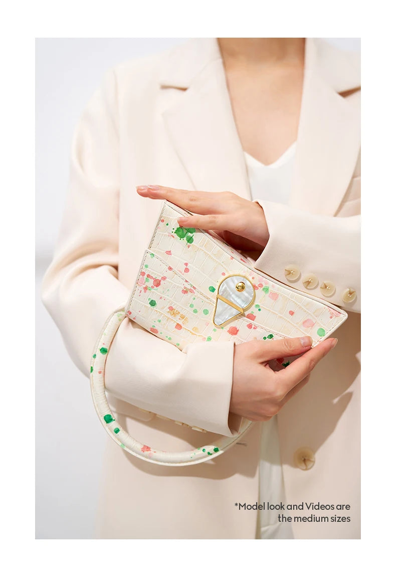 2026 WOMEN'S NEW BAG CASUAL FASHION LUXURY ORIGINAL STYLISH GENUINE LEATHER HANDBAG SHOULDER PURSE DESIGNER FEMALE K GOLD