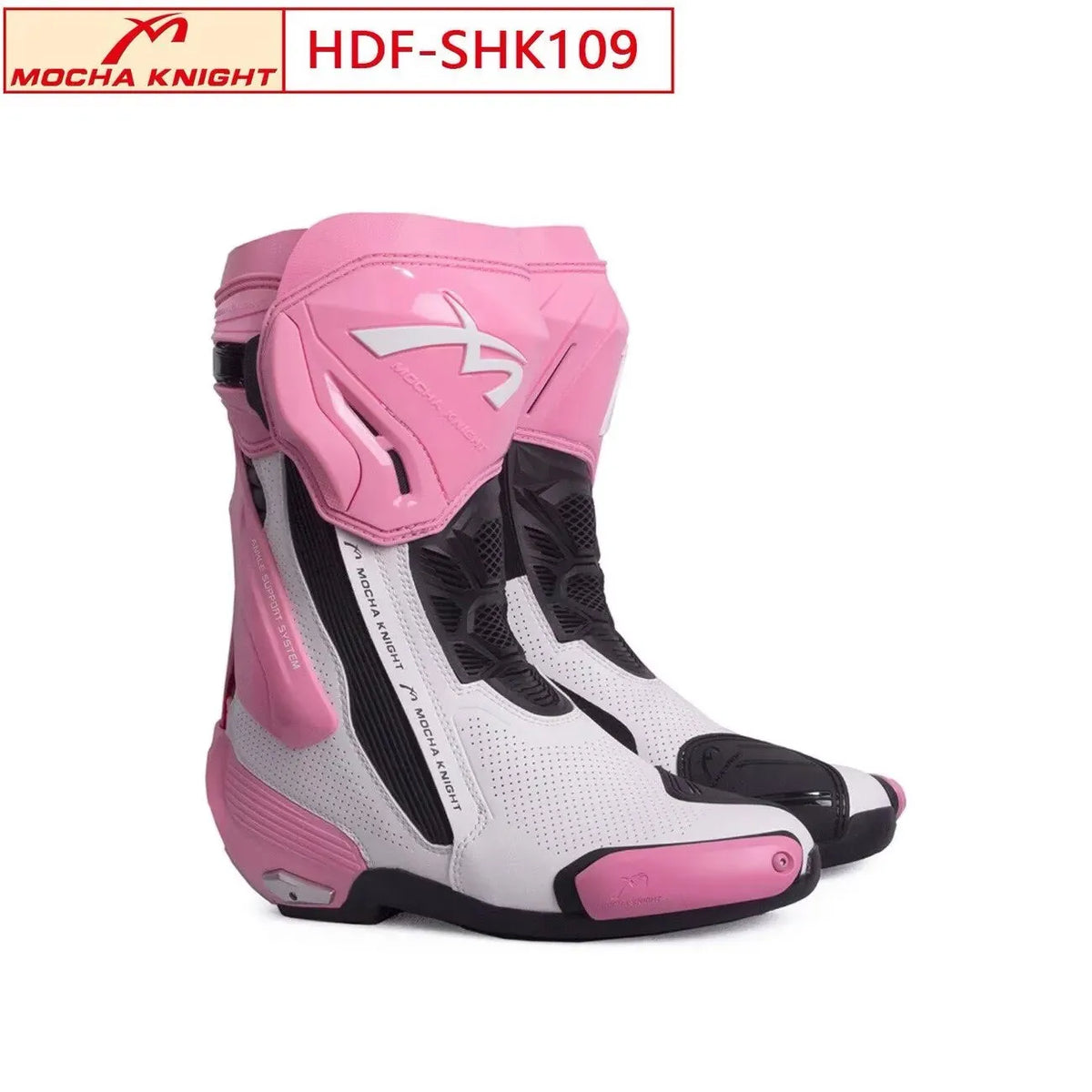 MOCHA SH109 Motorcycle Racing Boots Perforated Summer Breathable Professional Motocross BOTAS Knight Riding Boots CE Certified