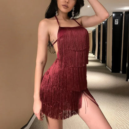 Sexy Backless Solid Bodys Tassel Bodysuit Shorts Jumpsuit Women 2025 Summer Party Festival Rave Outfit Bodycon Rompers Playsuits