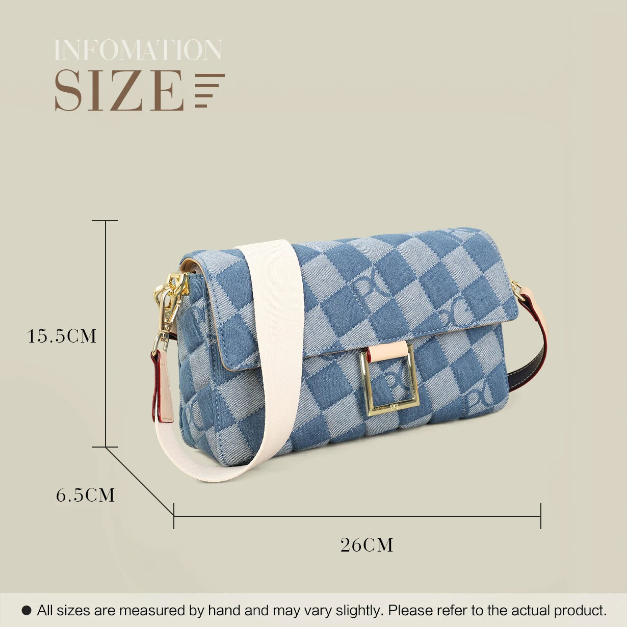 PATSY PG GARIS 2026 Women's Latin American Style Shoulder Bag New Cowboy Splicing Design All-season Suitable Crossbody Bag