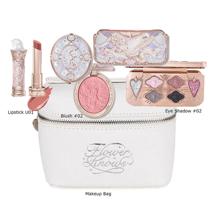 Flower Knows Makeup Set Box Full Swan Bear Garden Collection Embossed Blush Shine Lipstick Kit Foundation  All in Maquiagem Kit