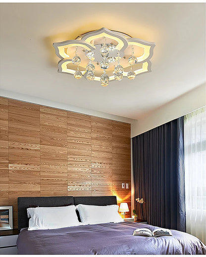 Modern Crystal Creative Ceiling Lamp Luxury Chandelier for Living Room Bedroom Kitchen Foyer LED Indoor Lighting Luster Fixture