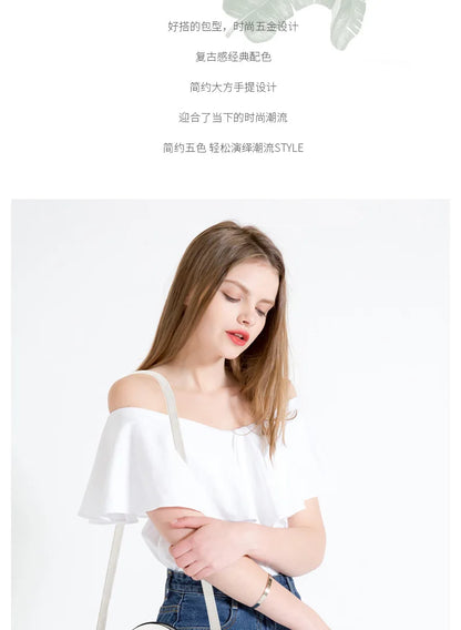 New women bag Fashion Shoulder bags handbag  for women 2025  Handbags leather Printed monogram single shoulder straddle bag