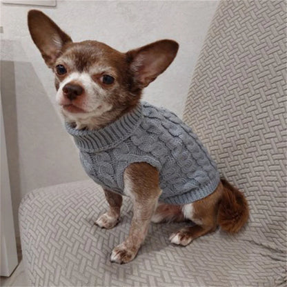 Classic Solid Chihuahua Puppy Dog Sweater for Small Dogs Winter Warm Pet Clothes Yorkshire Schnauzer Pullovers Disfraz De Perro