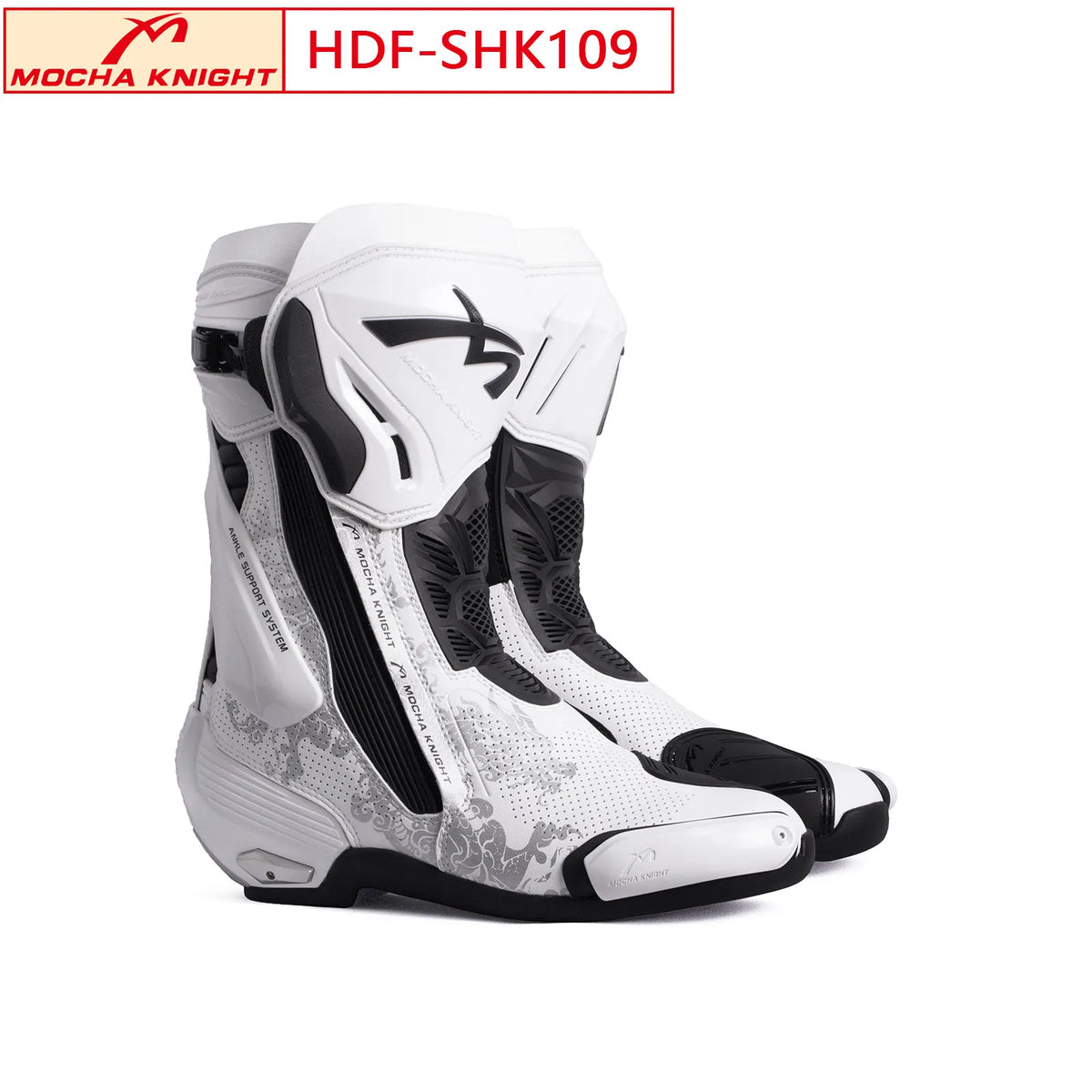 MOCHA SH109 Motorcycle Racing Boots Perforated Summer Breathable Professional Motocross BOTAS Knight Riding Boots CE Certified
