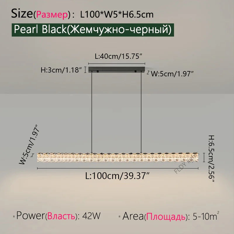 Modern island dining table pendant lights Italian light luxury long strip dining room island bar chandelier Kitchen pendant lamp