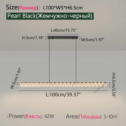 Modern island dining table pendant lights Italian light luxury long strip dining room island bar chandelier Kitchen pendant lamp