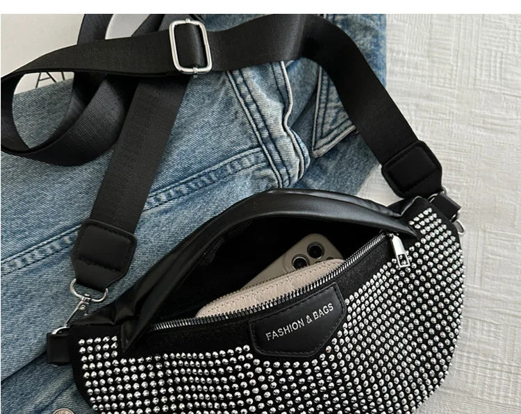Fashion Luxury Women's Chest Bag For Travel, Wide Strap Crossbody Shoulder Bags Designer Fanny Pack Ladies Waist Bag