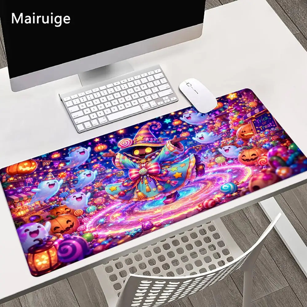 Mystical Wizard Big Size Mouse Pad Non-slip Rubber Base Desk Mat for Home Office Daily Use Deskpad Keyboard Pad Mouse Mat